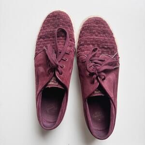 Nike SB Zoom Stefan Janoski Maroon Elite Suede Weave Skate Shoes Size 9.5
